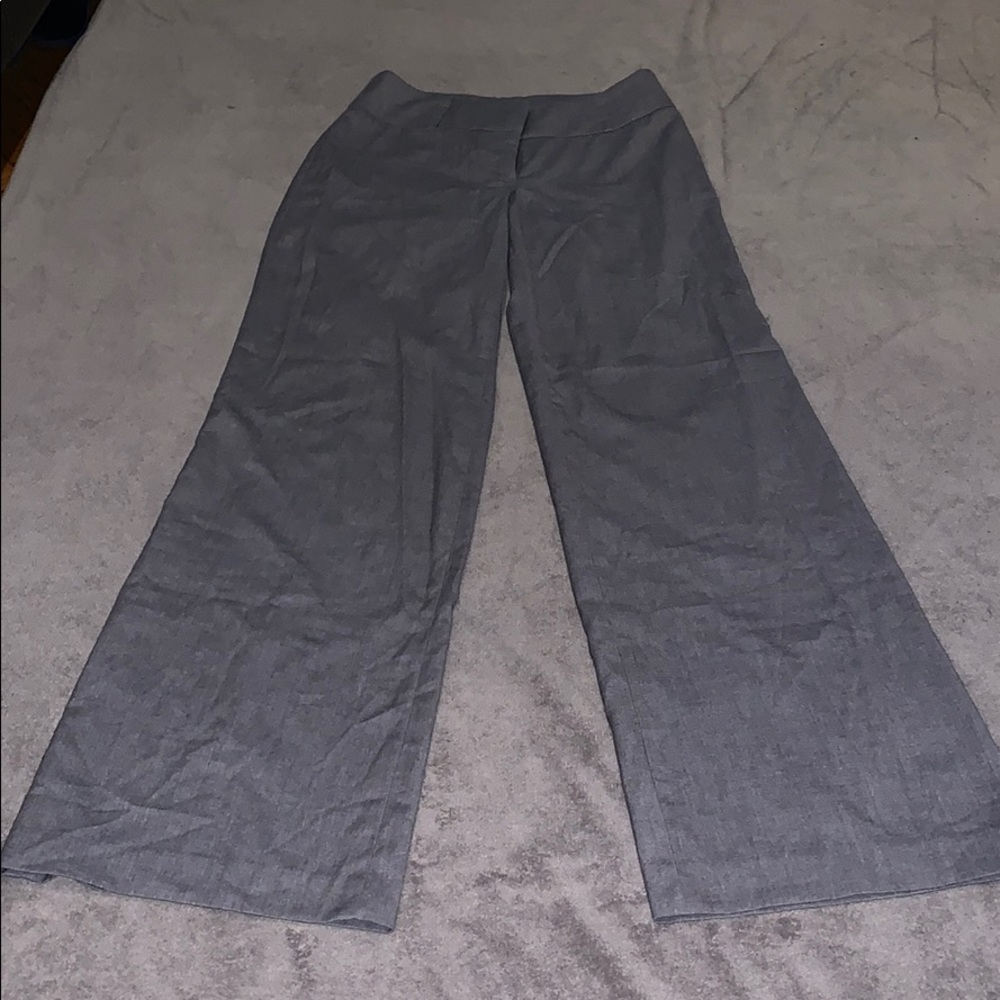 Grey Ladies Wide Leg Trouser Pant